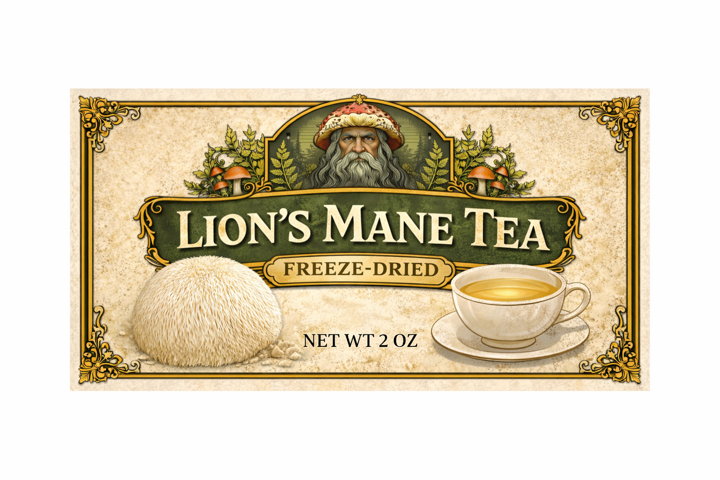 Freeze-Dried Lion’s Mane Tea Powder
