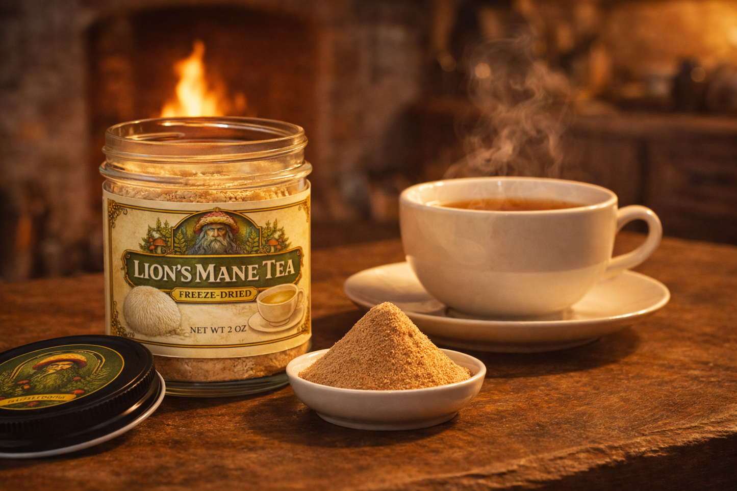 Freeze-Dried Lion’s Mane Tea Powder